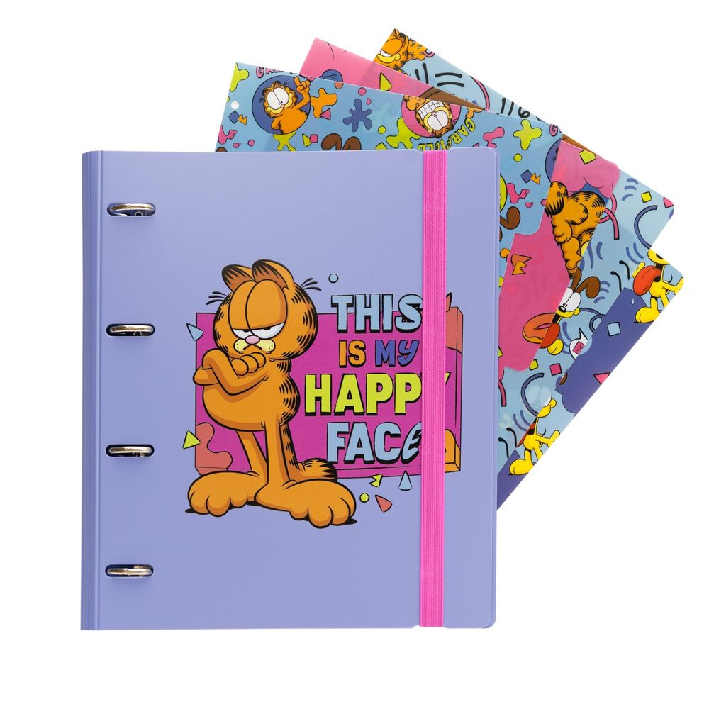Grupo Erik Garfield - Polypropylene 4ring Ring binder - Multicolours